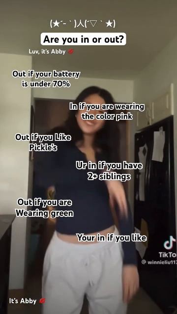 Are you in or out?! #itsabby #fypシ
