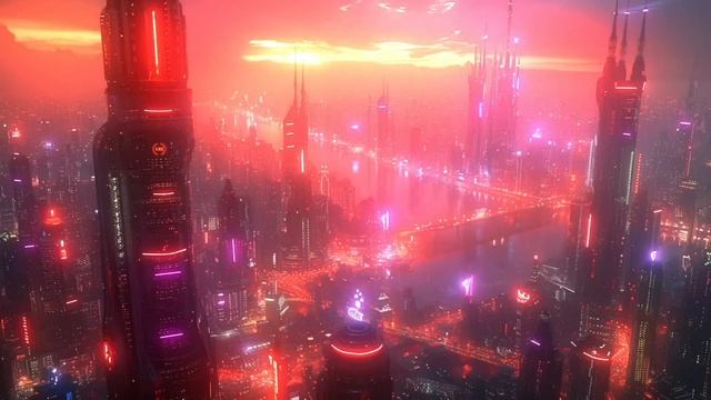 Sunset Rain    Immersive Cyberpunk Soundscape  for Deep Relaxation