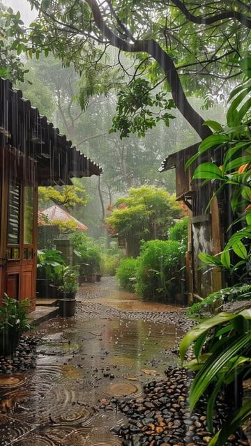 Small house and rainy #smallhouse #travel #tinyhouselove #dreamgarden (2)