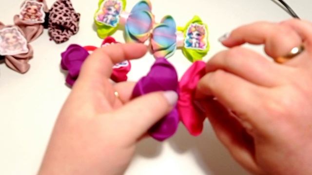 Бантики из лепестка сердечко 4 см