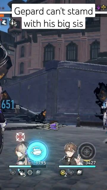 Sister kills lil bro in a second #honkaistarrail #gepard #serval #shorts