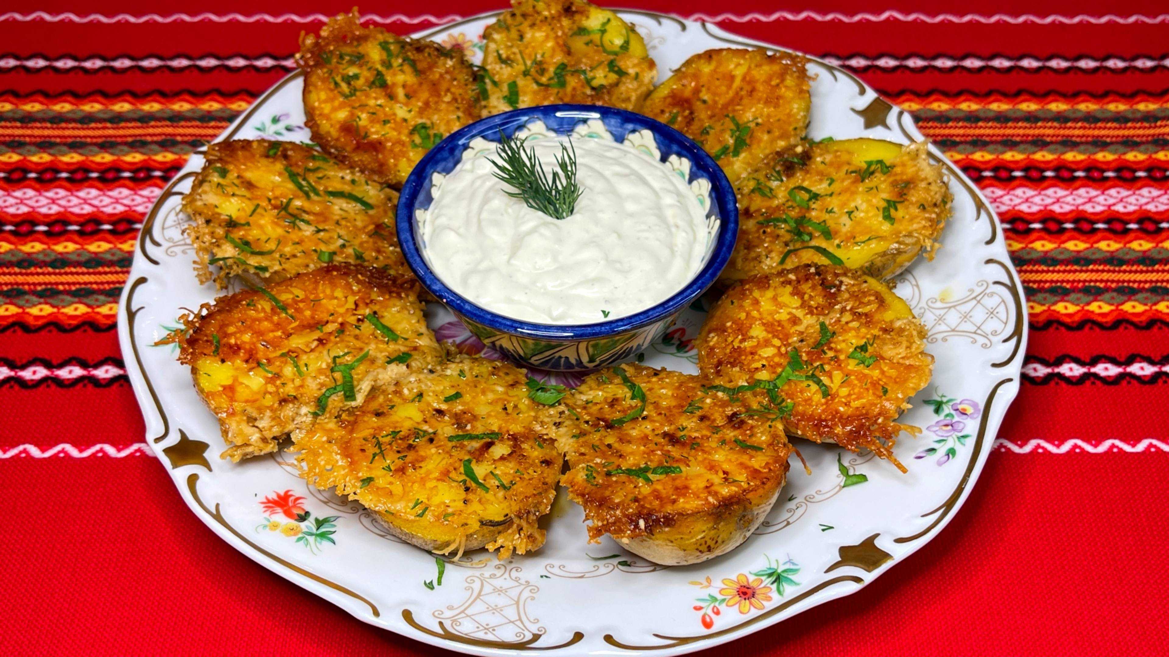 Запеченный Картофель с Сыром и хрустящей корочкой.