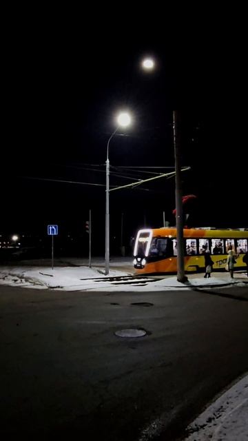 Новый трамвай в городе Ярославль