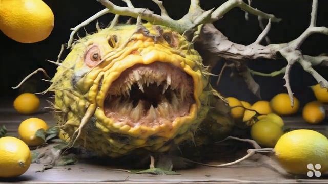 The Horrifying Rotten Mutant Omega Mart Lemon Fruit Tree Monster