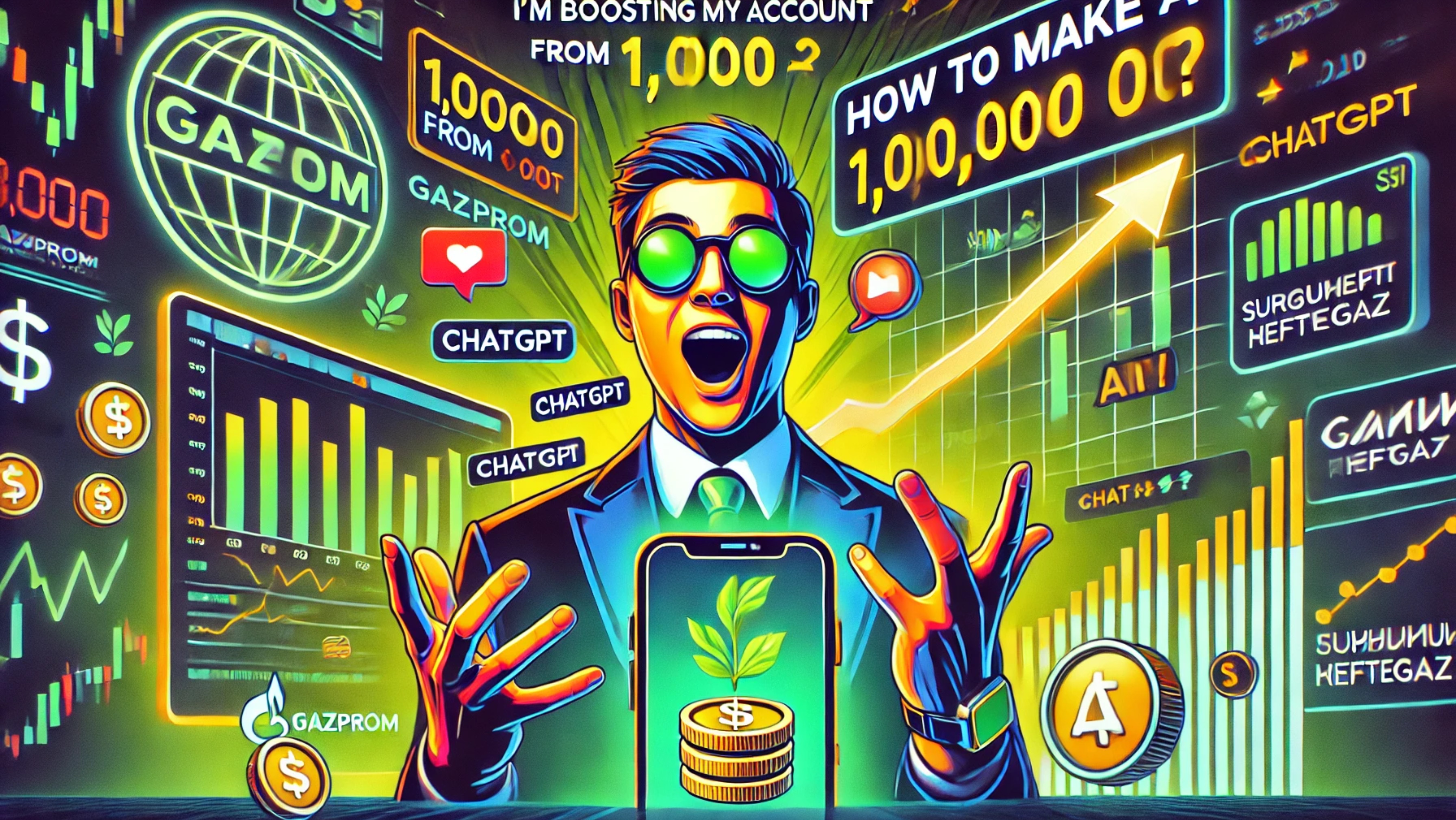 Разгоняю счёт с 1000 рублей – Как заработать миллион на акциях с ChatGPT?