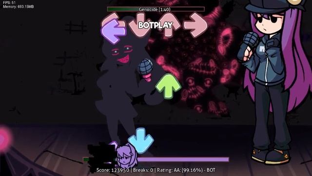 Friday Night Funkin Corruption Mod vs Monika Genocide