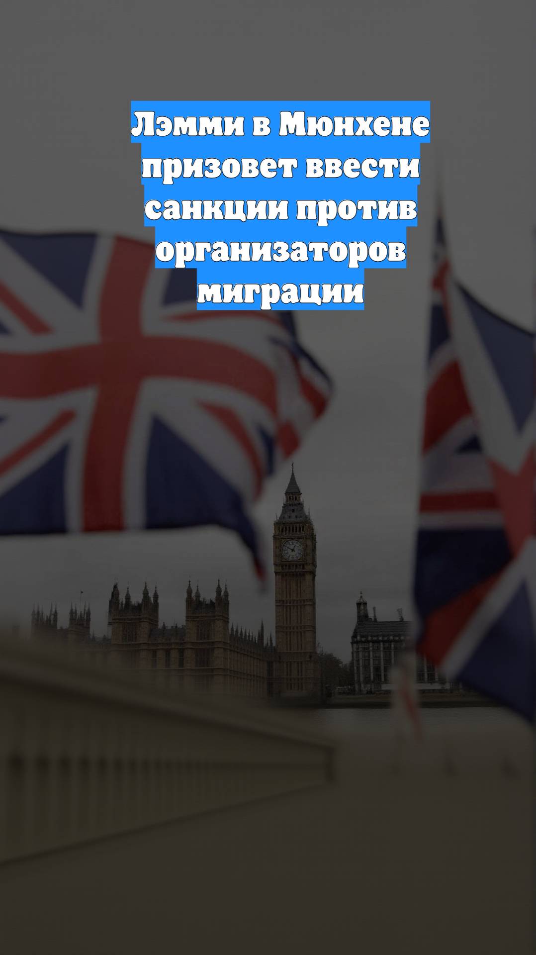 Лэмми в Мюнхене призовет ввести санкции против организаторов миграции