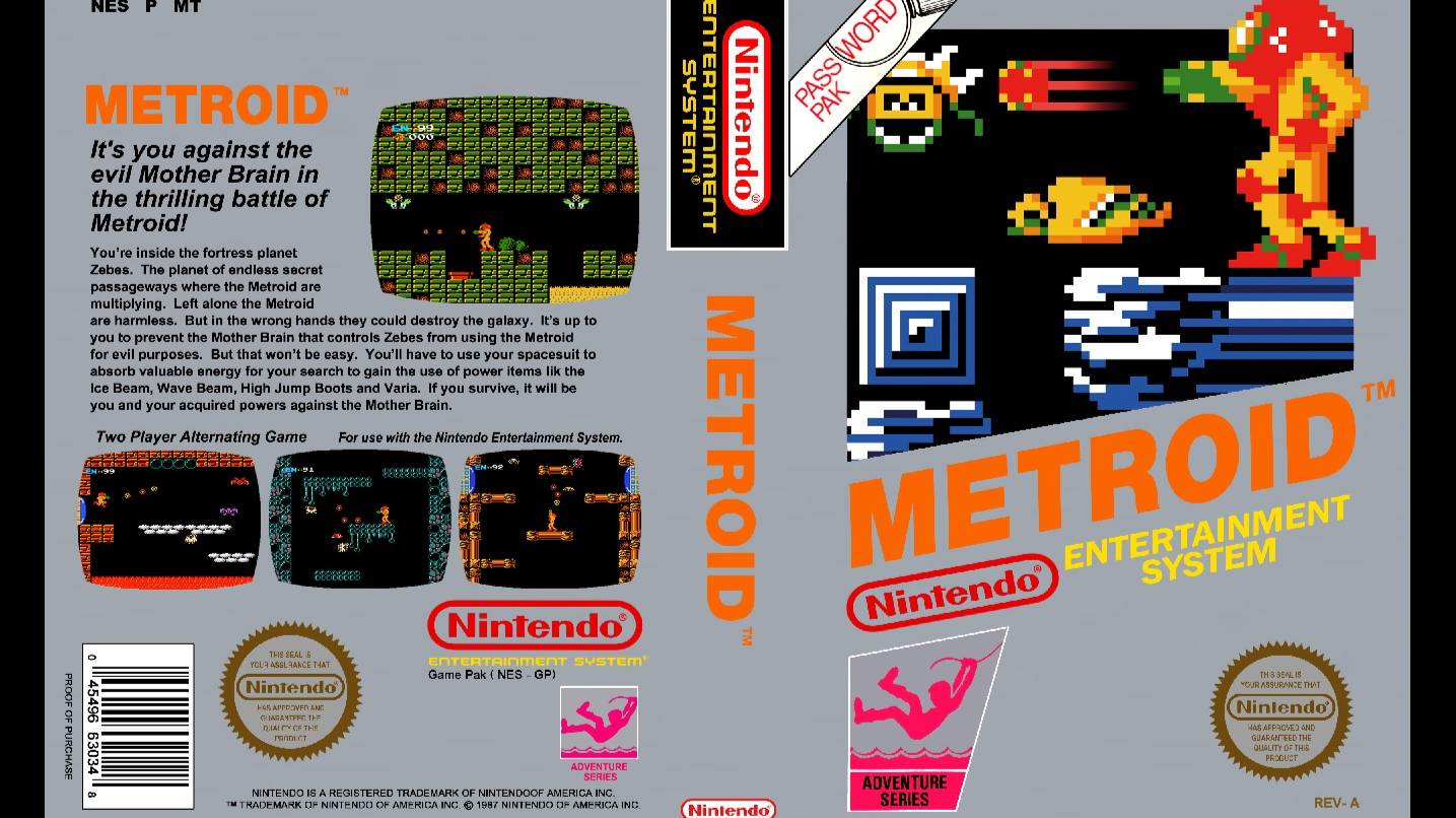 METROID. NINTENDO. 1986. NES