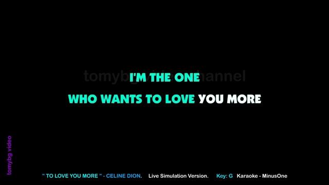 Celine Dion - TO LOVE YOU MORE. Karaoke.