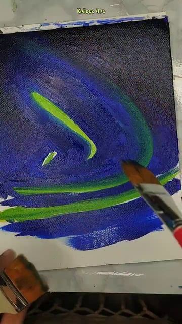 Aurora Austrailis - Southern Lights 🎨 Acrylic painting Timelapse #acrylicpainting #paintingideas