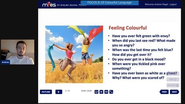 Colourful language with Andrew!