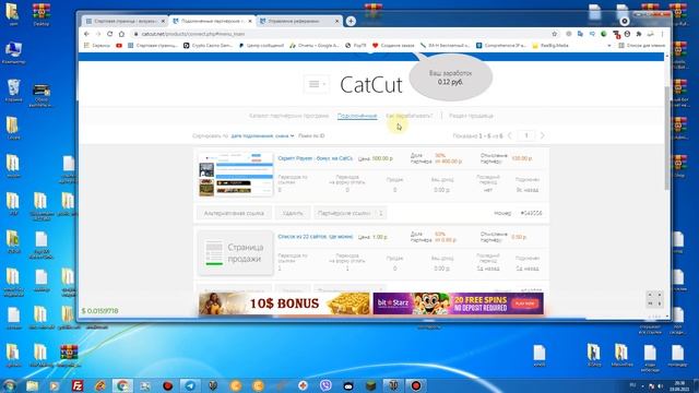 Я в день на catcut зарабатываю то 30000 руб до 70000 без вложений