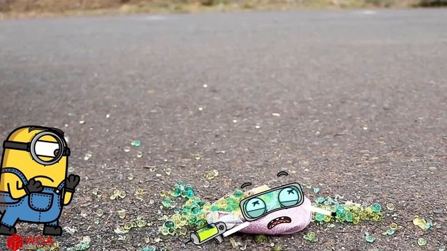 Детская анимация машина 🚓 давит быка, антистрессы и др.