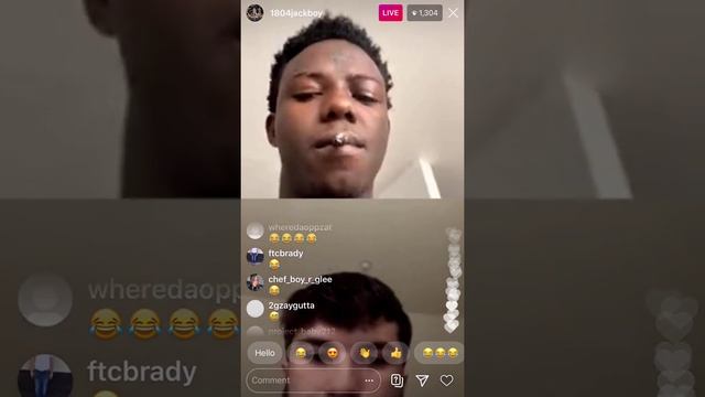Jackboy speaking creole on instagram love with a white dude 😂😂😂