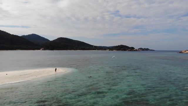 Malaysia, Redang island. Amazing private rest. Shark's surprise & smile. 4k Drone footage 2019