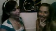 Katie and Jasmine playin with the webcam