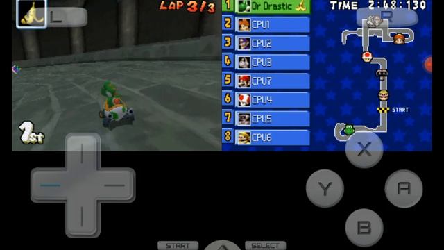 Mario Kart DS. 10 tracks playing on 50cc