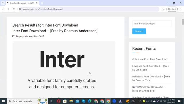 How to Download and Install Inter Font Download #trending #viralvideo