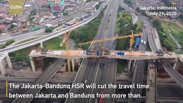 China-made trains of Jakarta-Bandung High-Speed Railway transported to Bandung
