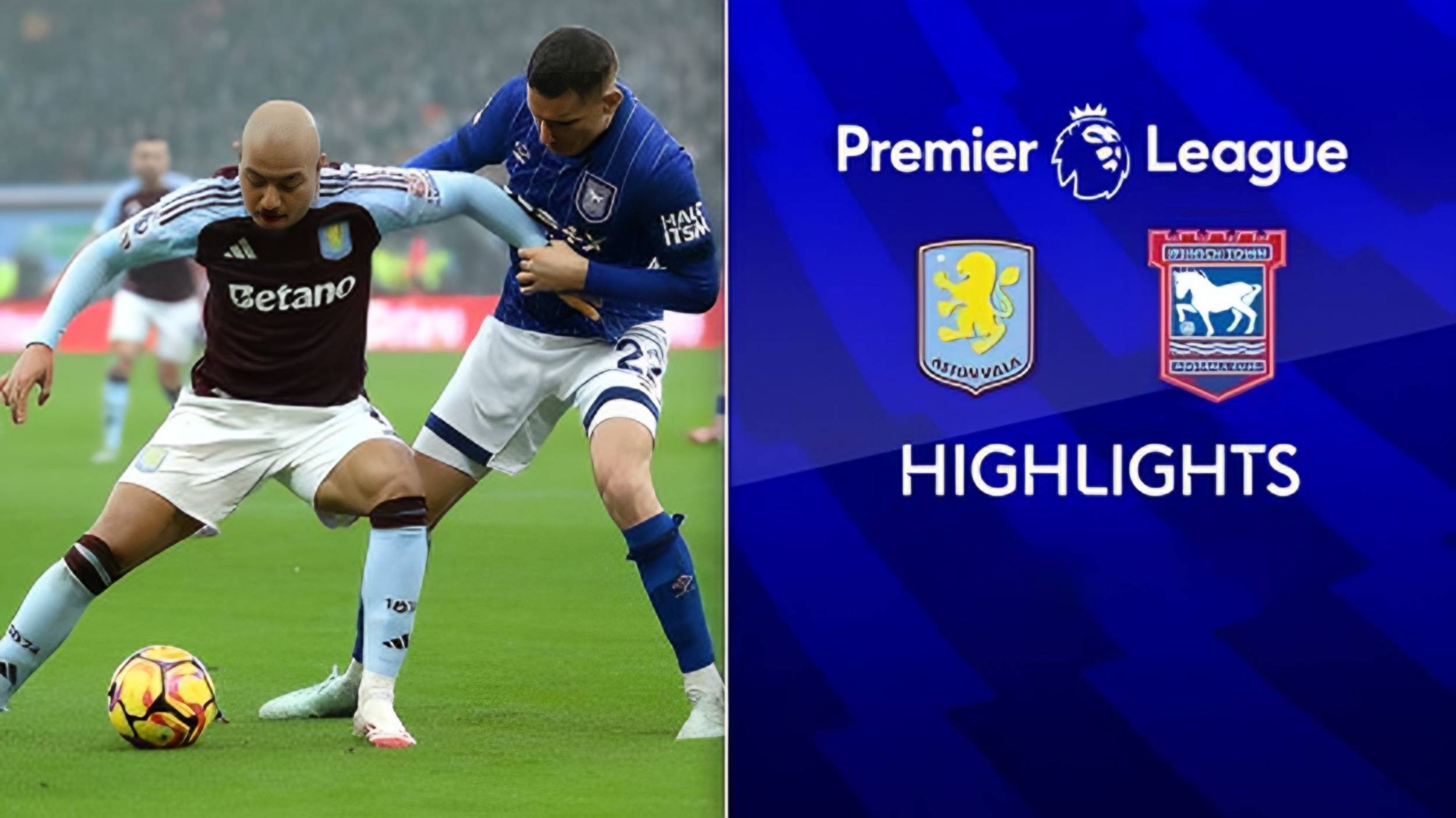 Обзор матча 25 тура Английской Премьер-Лиги на РУССКОМ. Астон Вилла - Ипсвич