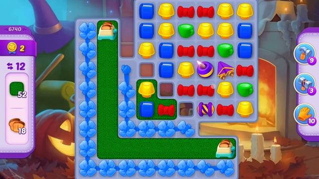 HomeScapes Level 6740 no boosters (18 moves)