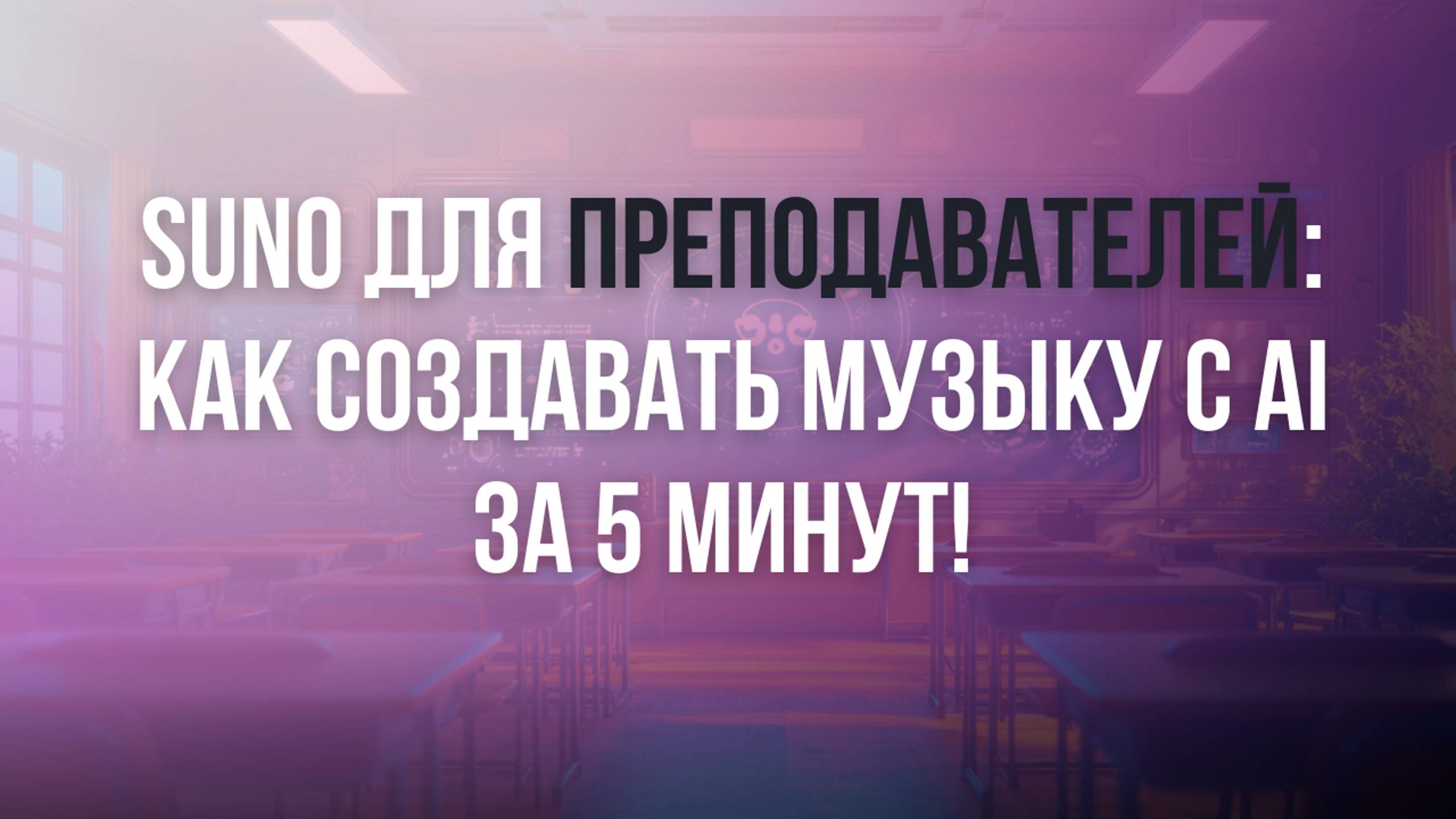 Suno для преподавателей: Как создавать музыку с AI за 5 минут!