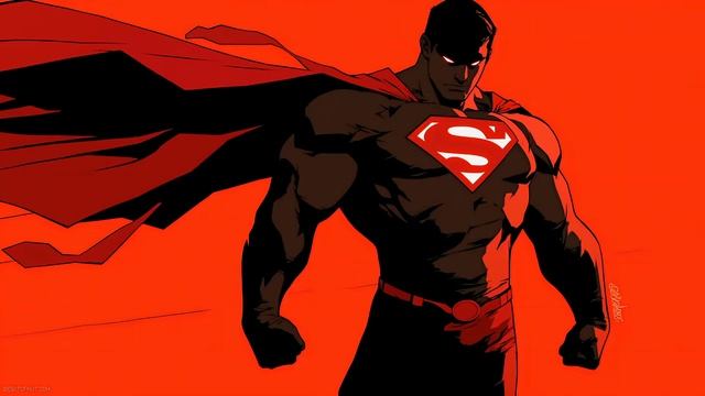 Супермен из Комиксов | Superman Powerful Hero | Red Son Dark - Живые Обои