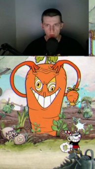 Победа над боссом Морковка в CUPHEAD