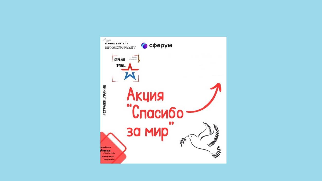 Акция Спасибо за мир для проекта Защитники Отечества