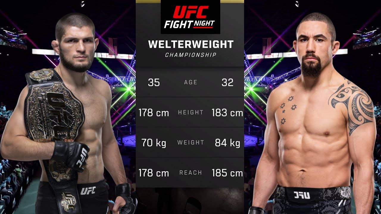 Хабиб Нурмагомедов против Роберта Уиттакера Полный бой - UFC 5
