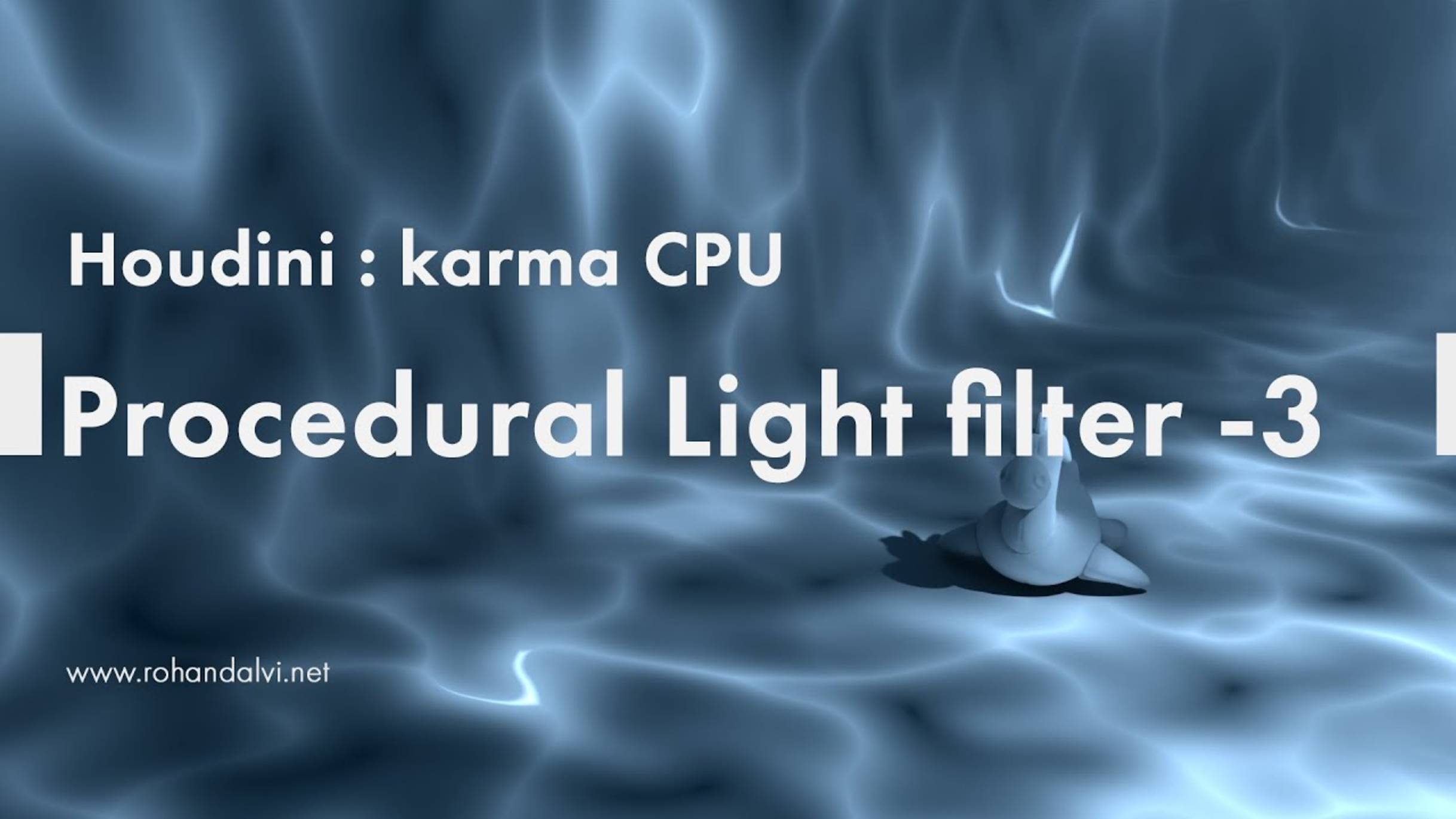 Houdini Karma CPU - Procedural light filters 3 (Fake water caustics)