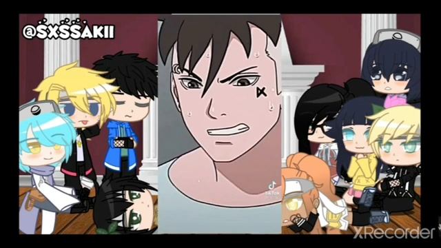 Реакция друзей боруто на тик ток😊