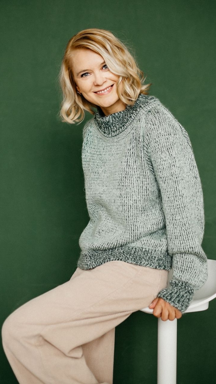 Демонстрация джемпера, связанного под заказ из альпаки и мохера / Краткое описание вязания / ТОРОНТО