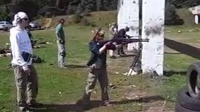 88lbs girl with Fabarm SDASS Pro Forces shooting