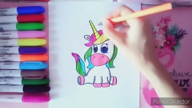 Как нарисовать забавного единорога😍