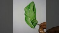 Banana Leaf Drawing | Water Colour | Realistic Banana Leaf Painting
