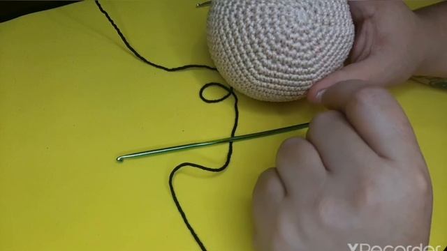 Olivia Palito amigurumi parte 4 Cabeça/cabelo/rosto.