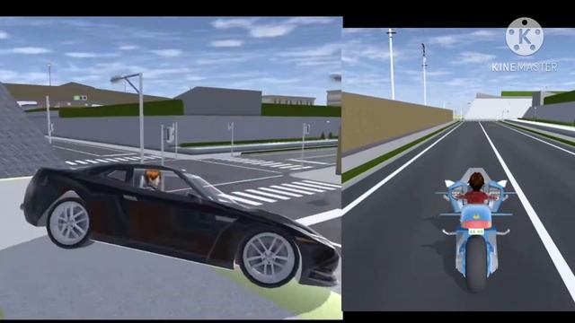 Nissan GT-R VS EV Motorbike || SAKURA School Simulator