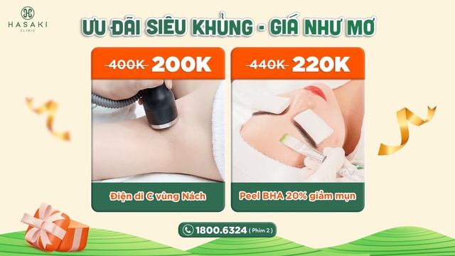 Hasaki Clinic Đà Lạt Tặng Ưu Đãi Siêu Khủng Lên Tới 50%