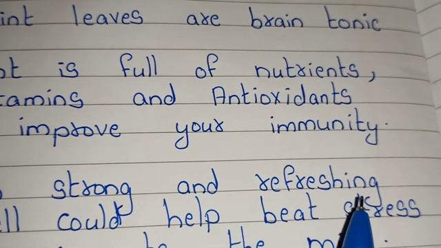 12 lines on Mint/ Essay on Mint Leaves in english/ Mint essay
