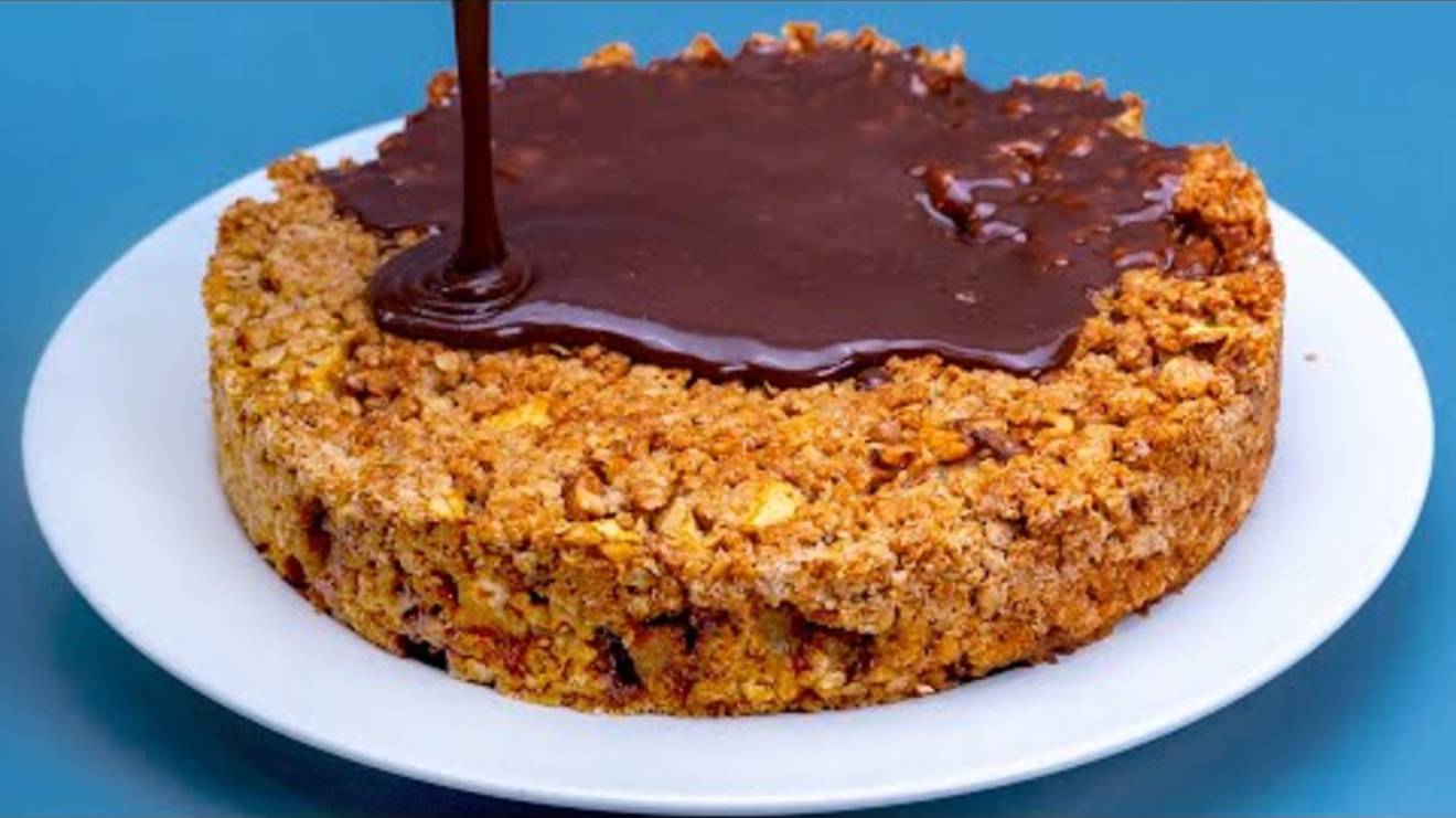 Пирог из овсяных хлопьев, с шоколадом! Никому неизвестный рецепт