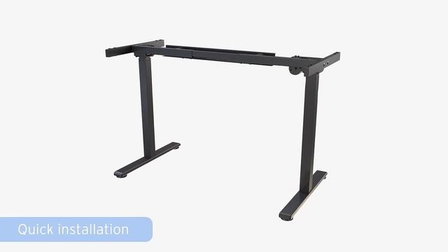 Electric Standing Desk Gaming Desk Frame 2-Stage Single-Motor Height Adjustable-PrimeCables®-Black
