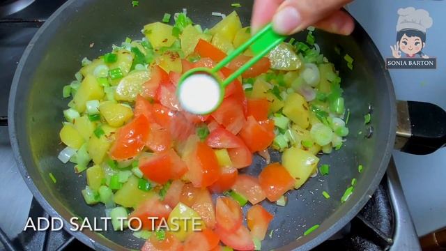 हरे प्याज़ आलू की सब्ज़ी जो है बहुत ही टेस्टी| Spring Onions Aloo ki Sabzi | Hare Pyaz ki sabzi recip