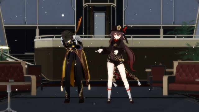 Zhongli x Hu Tao pokedance (but something went wrong)