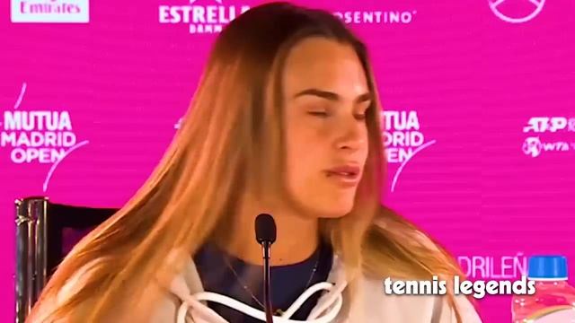 Aryna Sabalenka "I'm super happy for Rybakina" - Madrid 2024