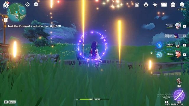 Ei plays fireworks
