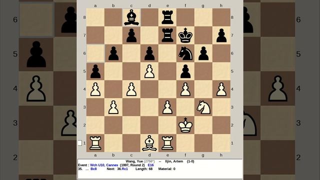 Wang, Yue vs Iljin, Artem | World Chess U10 1997, Cannes