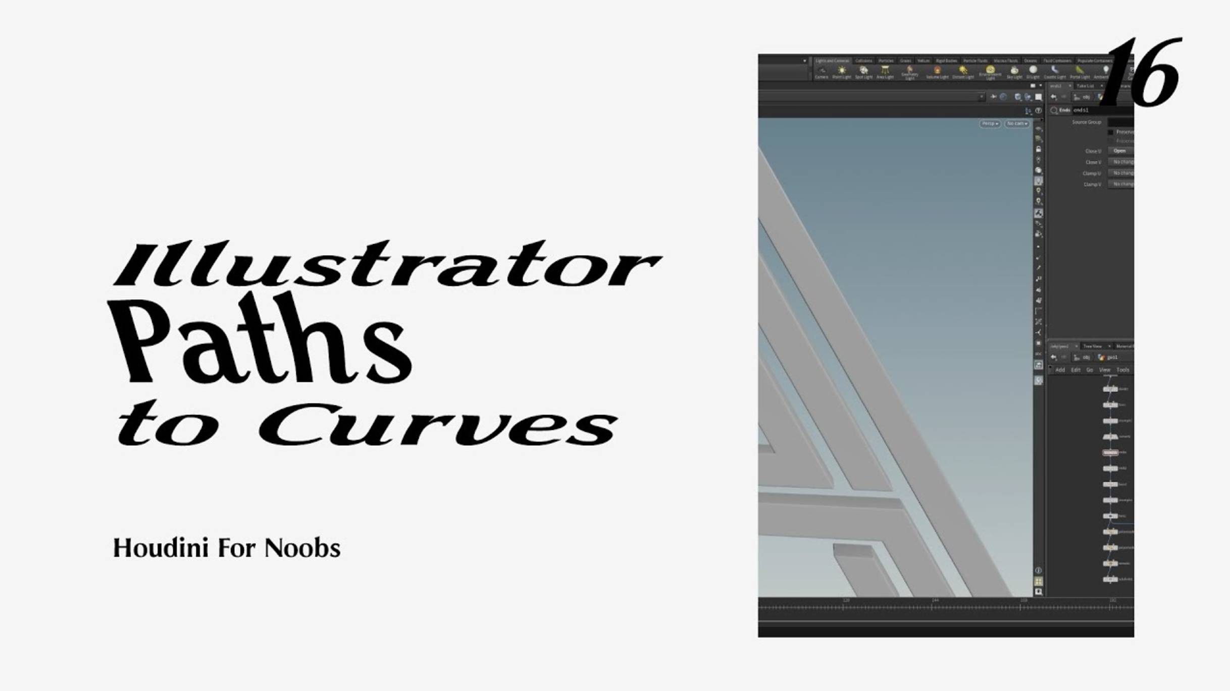 Introduction to Curves Importing Vectors - Houdini for Noobs