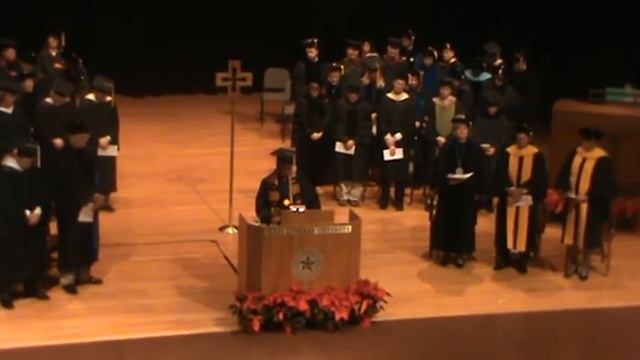 Ryan giving the Benediction at his FALL 2009 TLU Graduation ***IN SPANISH***