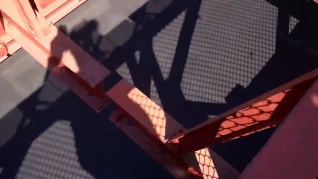 Walking across the bridge...